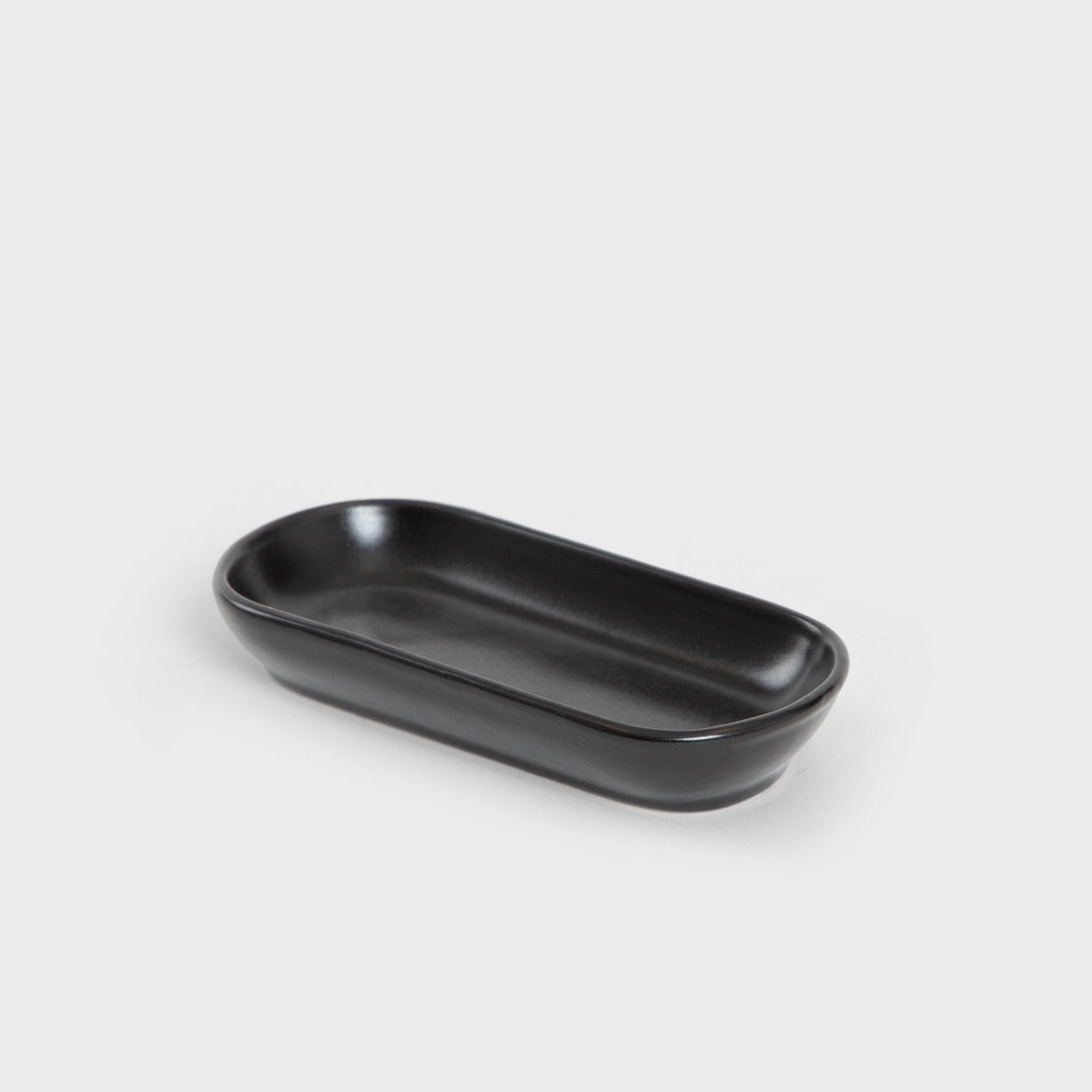 FAMELIO Oval Black Platter 31x16x3 cm