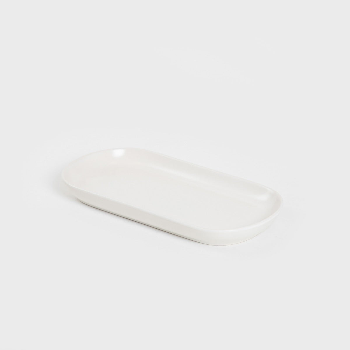 FAMELIO Oval White Platter 30 cm Ceramic Serving Dish