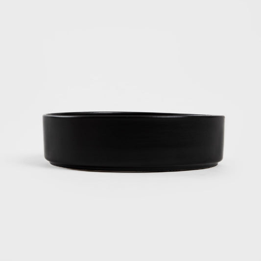 FAMELIO Black Ceramic Salad Bowl 21cm