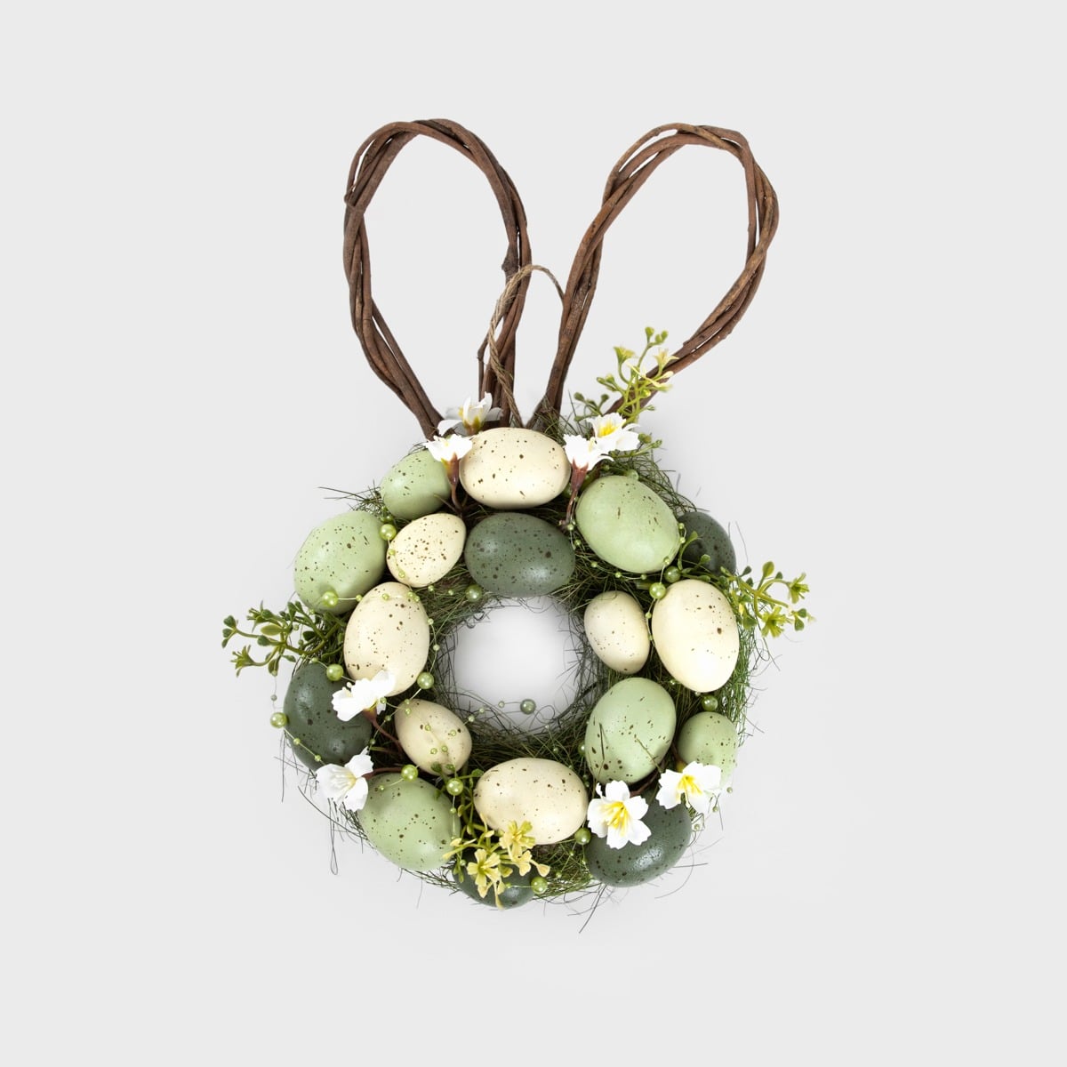 Easter decorations Easter Joy Decorative Wreath with Eggs and Ears 40x23x8 cm