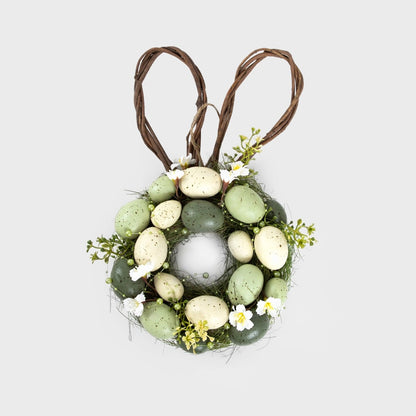 Easter decorations Easter Joy Decorative Wreath with Eggs and Ears 40x23x8 cm