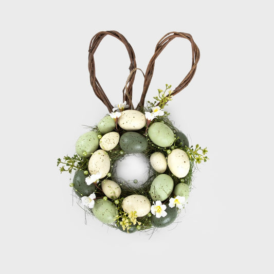 Easter decorations Easter Joy Decorative Wreath with Eggs and Ears 40x23x8 cm