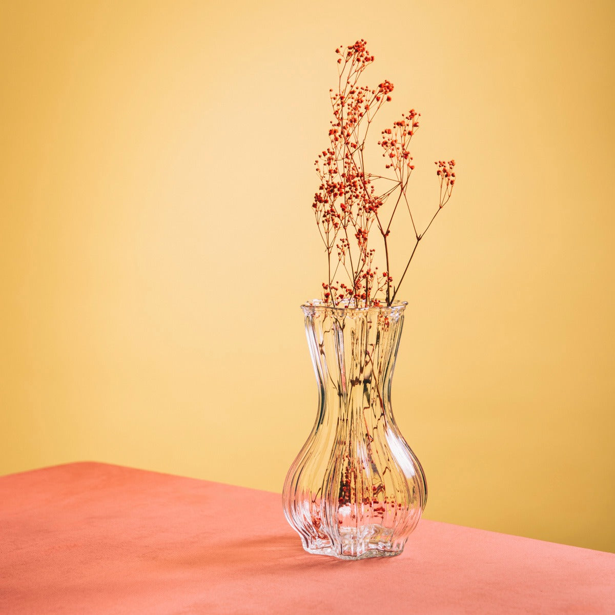 JUNNE Transparent Glass Vase 12x20.3 cm