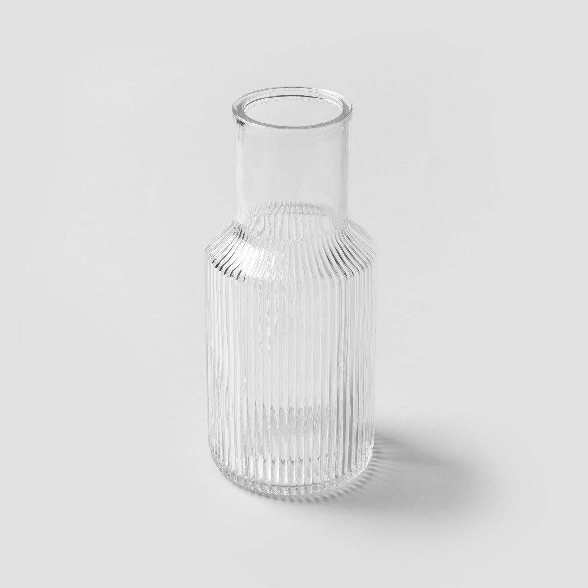 TOLLE Striped Glass Vase Transparent 21x9x9 cm