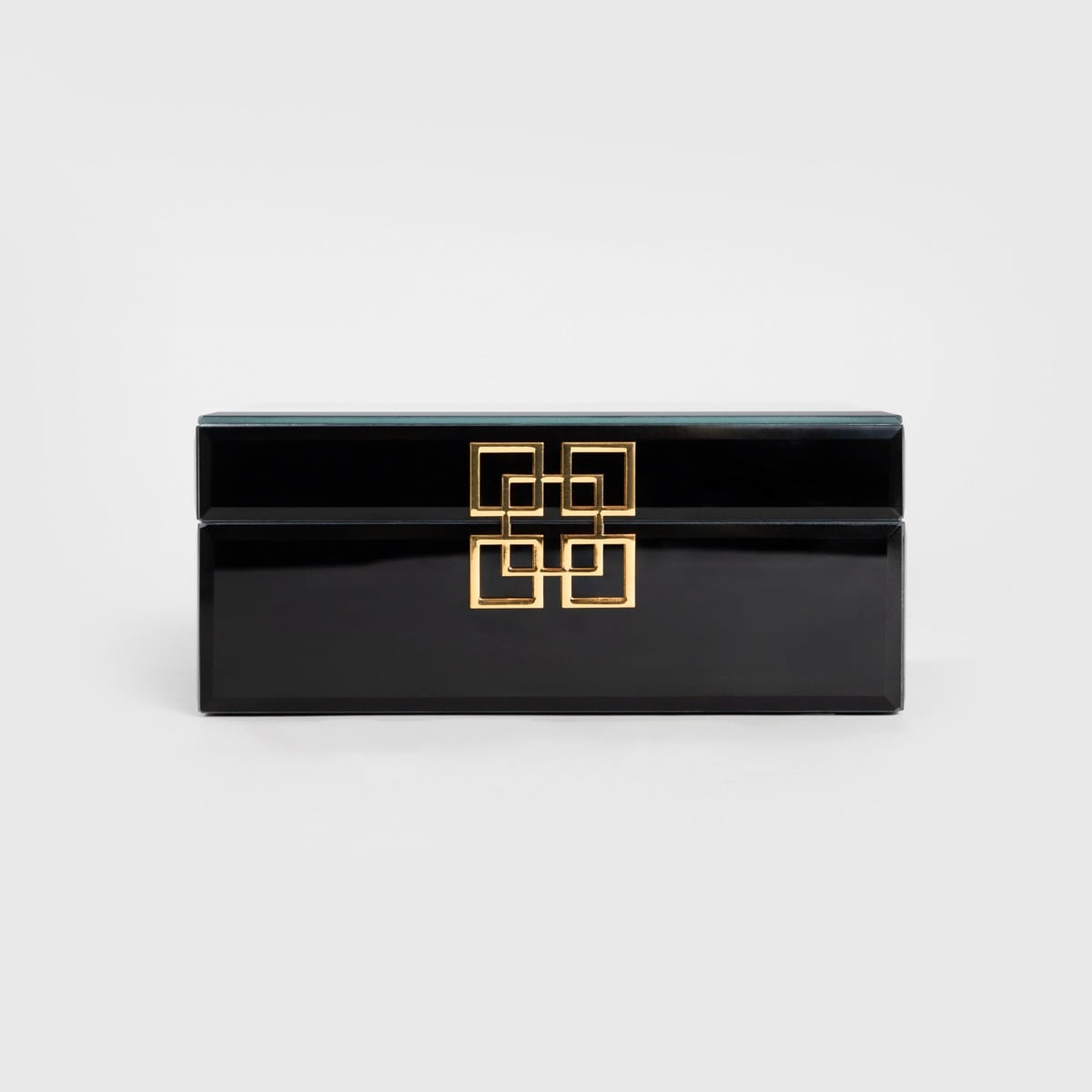 CARNIVAL Jewelry Box Black Glass 20x16x9 cm