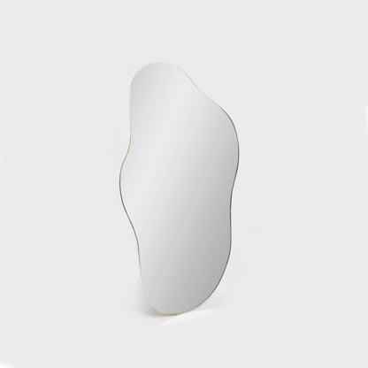MINSI Irregular Shape Wall Mirror with Gold Frame