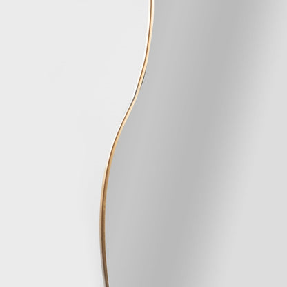 MINSI Irregular Shape Wall Mirror with Gold Frame