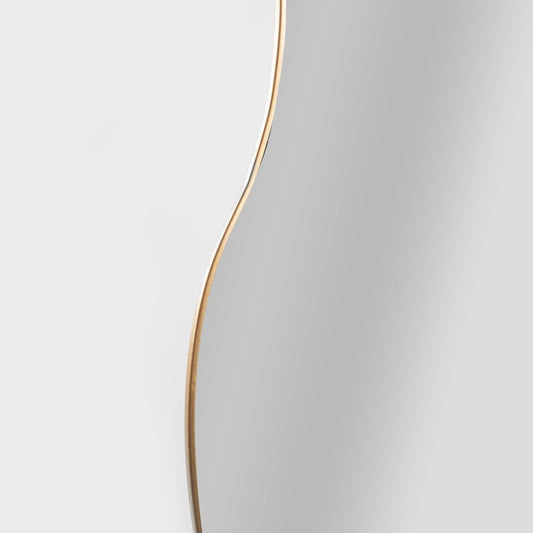 MINSI Irregular Shape Wall Mirror with Gold Frame