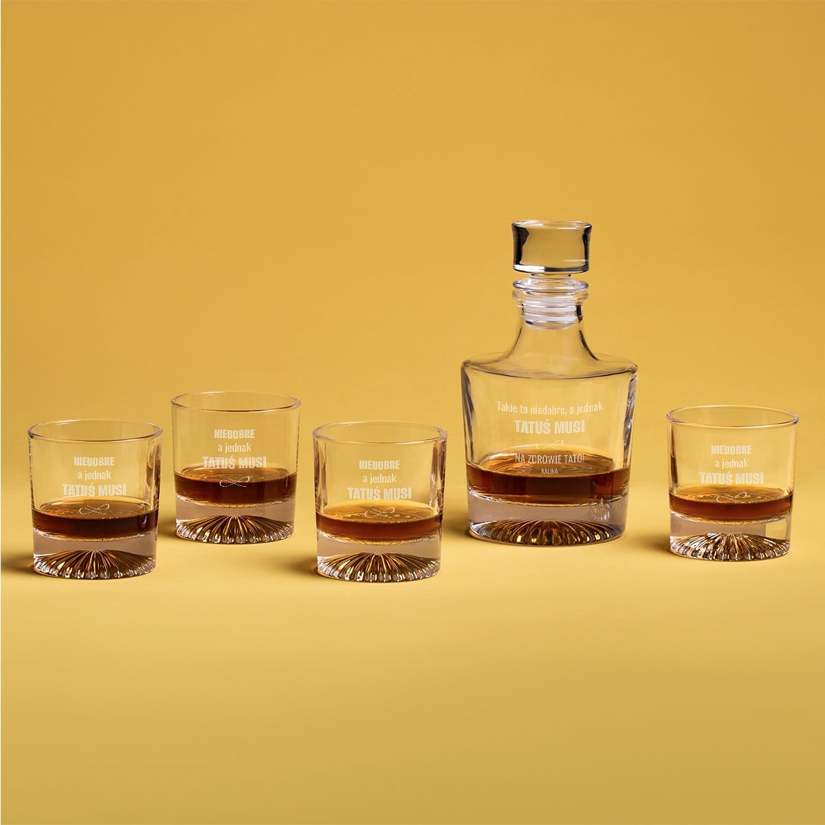 Set of PUERTO Whisky Set with Decanter and 4 Glasses - 750ml