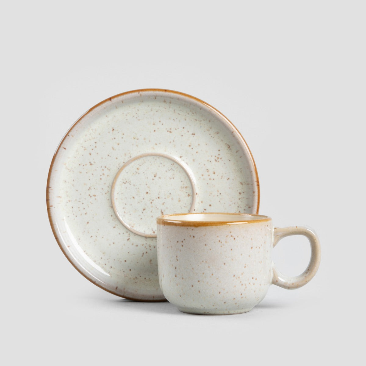 MORITA Ceramic Cup with Saucer 0.1L