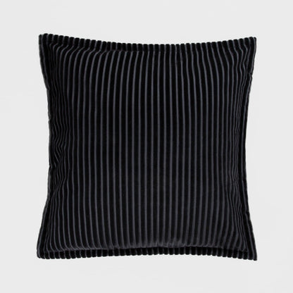 SAMT Black Velour Corduroy Cushion Cover 45x45 cm