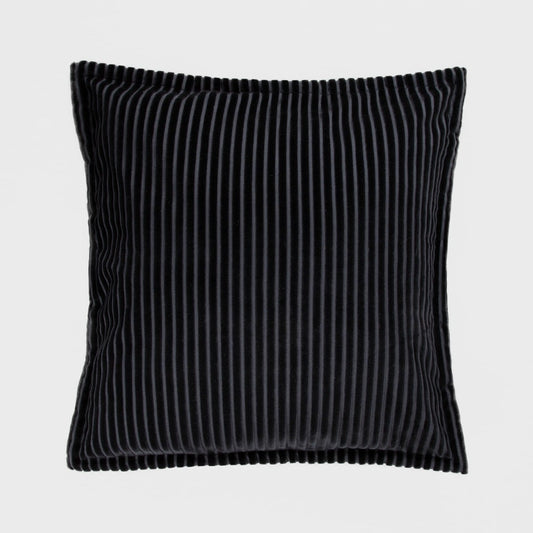 SAMT Black Velour Corduroy Cushion Cover 45x45 cm