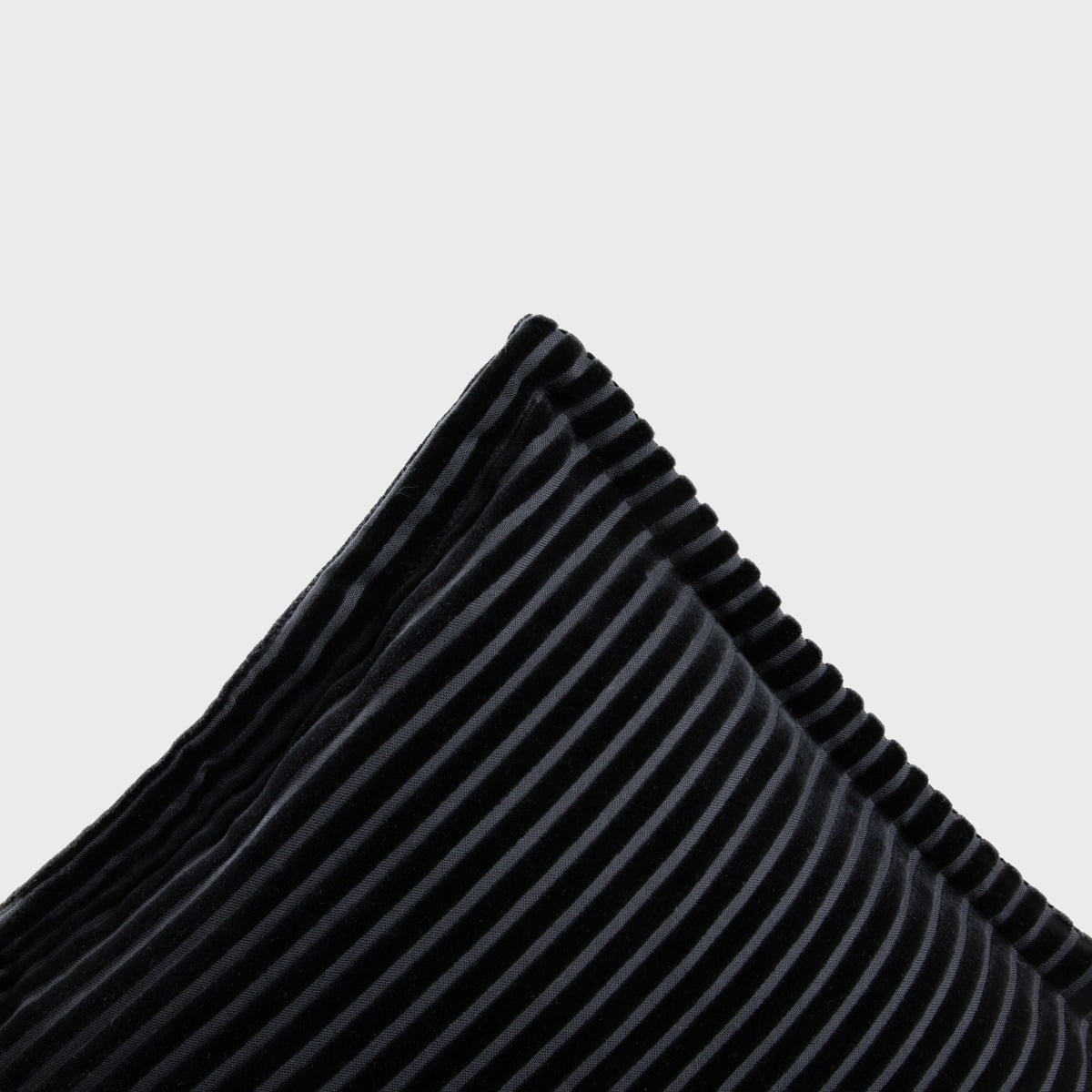 SAMT Black Velour Corduroy Cushion Cover 45x45 cm