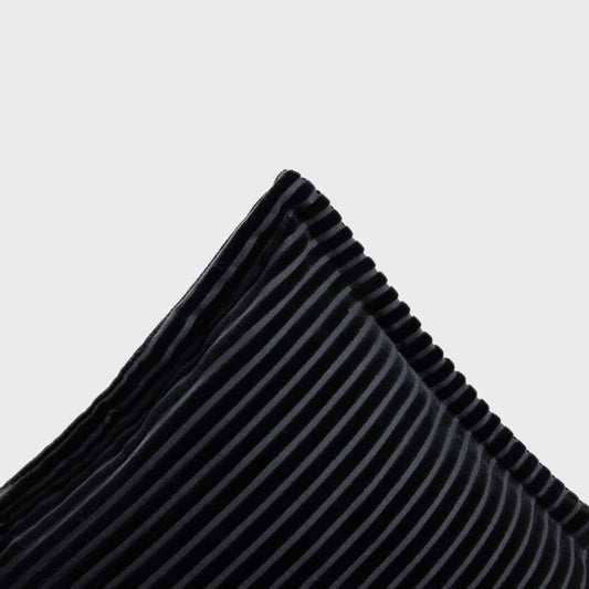 SAMT Black Velour Corduroy Cushion Cover 45x45 cm