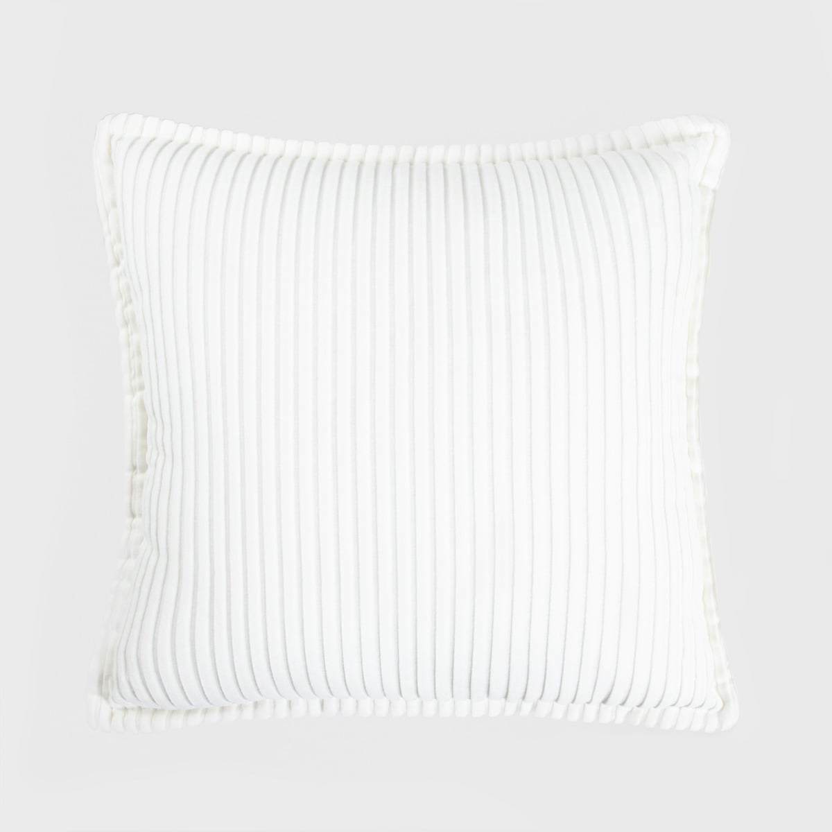 White Velour Corduroy Cushion Cover 45x45 cm | SAMT