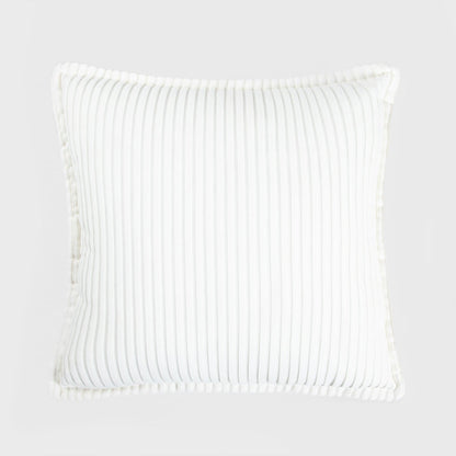 White Velour Corduroy Cushion Cover 45x45 cm | SAMT