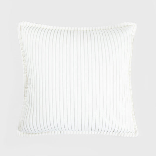 White Velour Corduroy Cushion Cover 45x45 cm | SAMT