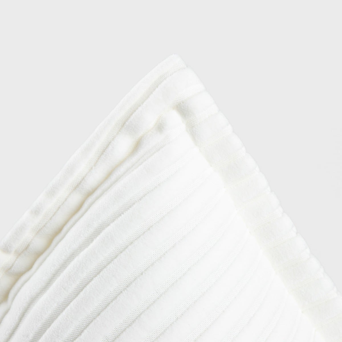 White Velour Corduroy Cushion Cover 45x45 cm | SAMT