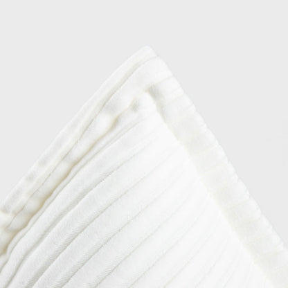 White Velour Corduroy Cushion Cover 45x45 cm | SAMT