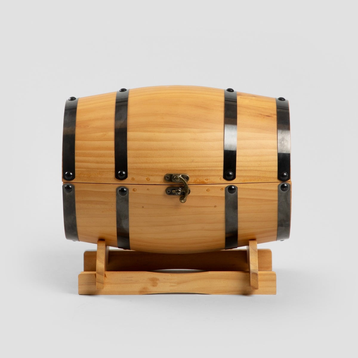 Gomera Whisky Barrel Set - 4 Piece Wooden Carafe and Glasses