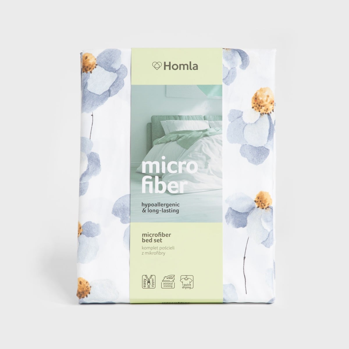 REITA Floral Microfibre Bedding Set 160x200 + 2 Pillowcases