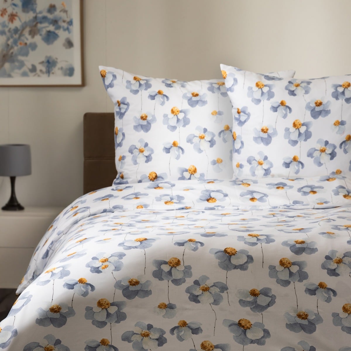 REITA Floral Microfibre Bedding Set 220x200 + 2 Pillowcases