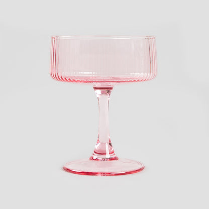 Dolore Pink Fluted Glass 0.23L