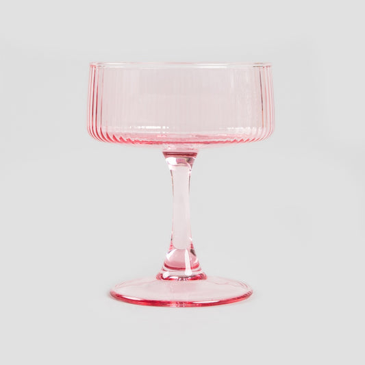 Dolore Pink Fluted Glass 0.23L