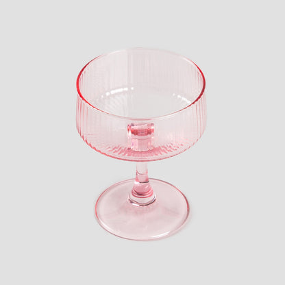 Dolore Pink Fluted Glass 0.23L