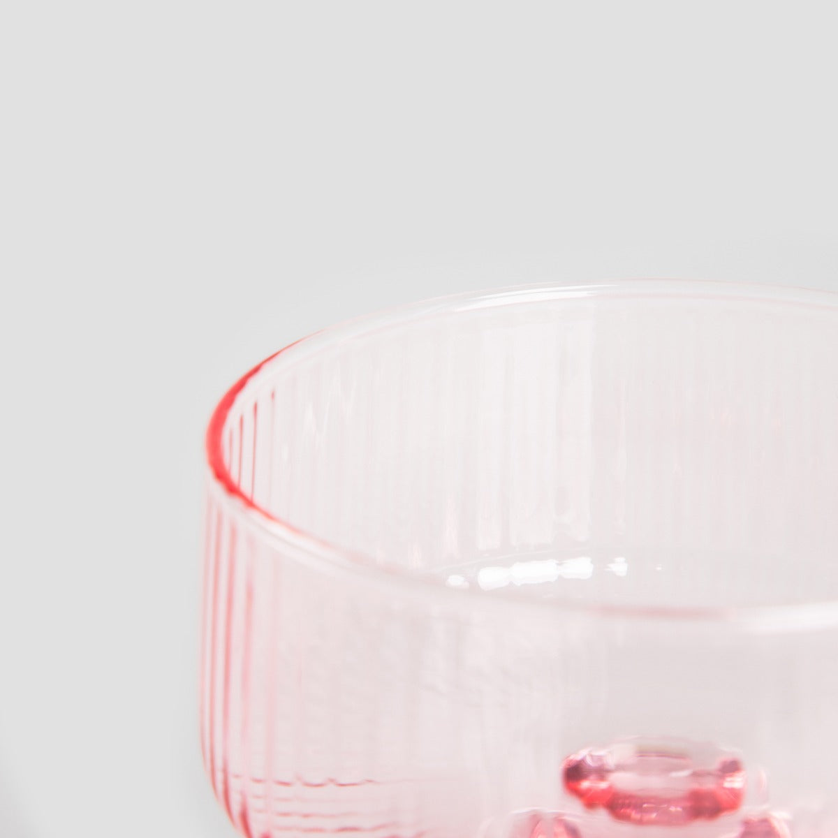 Dolore Pink Fluted Glass 0.23L