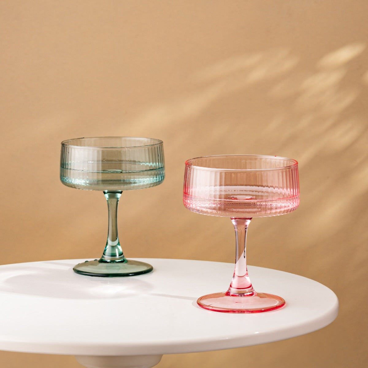 Dolore Pink Fluted Glass 0.23L