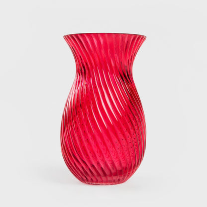 CHERISH LOVE Red Glass Vase 11.5x20 cm