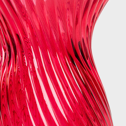CHERISH LOVE Red Glass Vase 11.5x20 cm