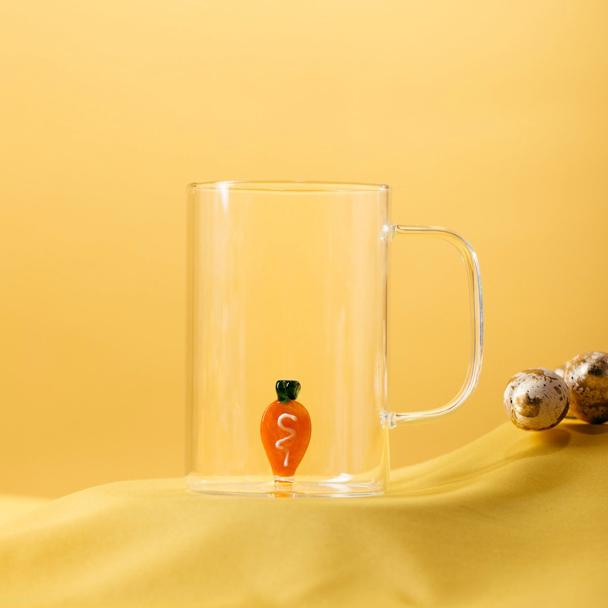 Ortaggio Glass Mug with Carrot Handle 0.48L