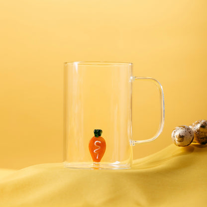 Ortaggio Glass Mug with Carrot Handle 0.48L