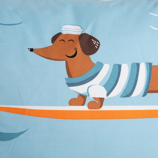LONGO Microfibre Dachshund Bedding Set 160x200 + 2x70x80 cm