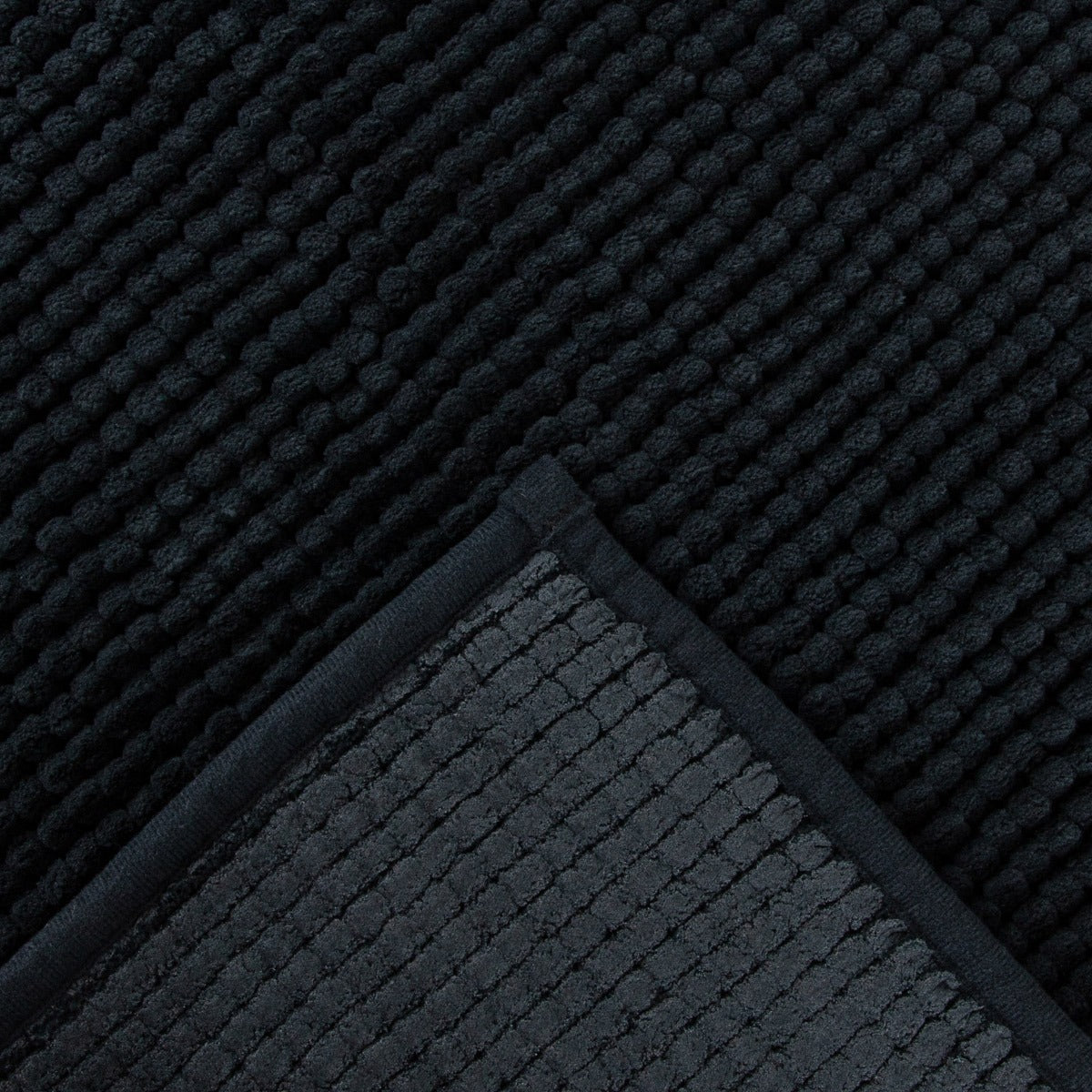JON Non-Slip Black Bathroom Rug 50x70 cm
