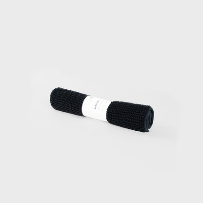 JON Non-Slip Black Bathroom Rug 50x70 cm