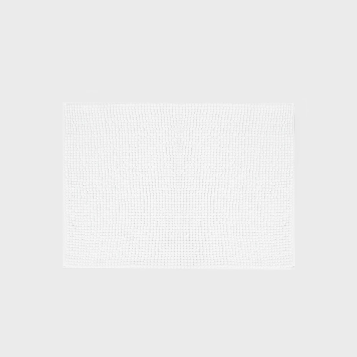 JON Anti-Slip White Bathroom Rug 50x70 cm