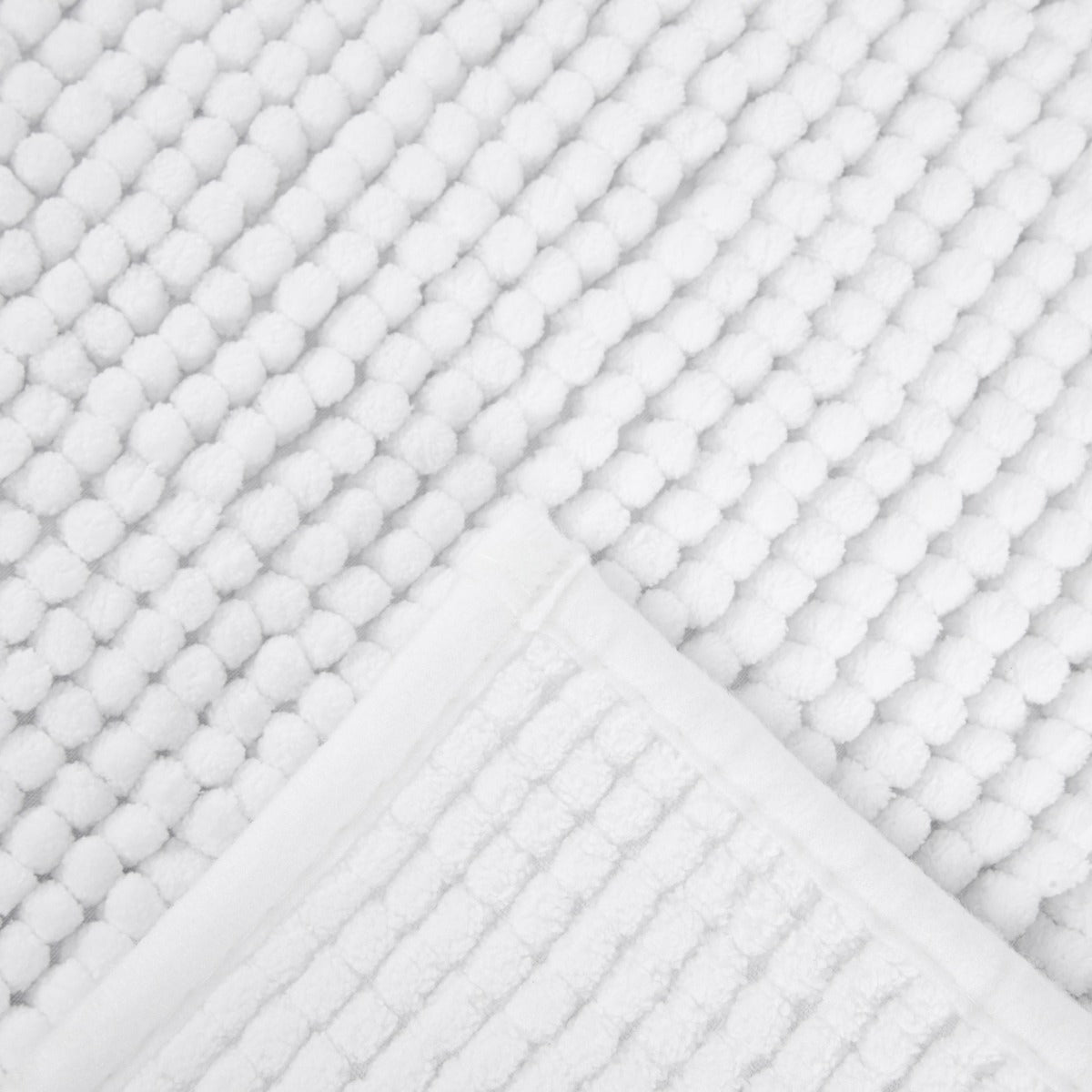 JON Anti-Slip White Bathroom Rug 50x70 cm