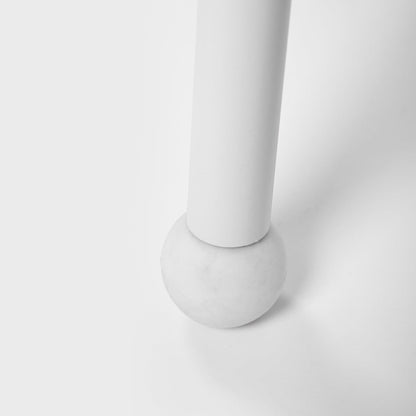 TARU White Towel Ladder with Wooden Rungs
