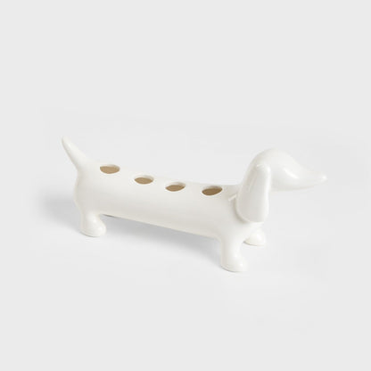 DORSEY Ceramic Toothbrush Holder with Dachshund Design