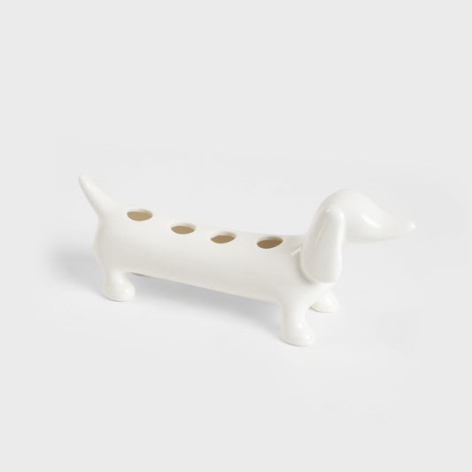 DORSEY Ceramic Toothbrush Holder with Dachshund Design