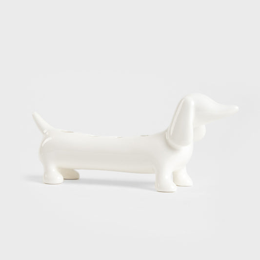 DORSEY Ceramic Toothbrush Holder with Dachshund Design
