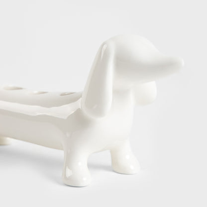 DORSEY Ceramic Toothbrush Holder with Dachshund Design