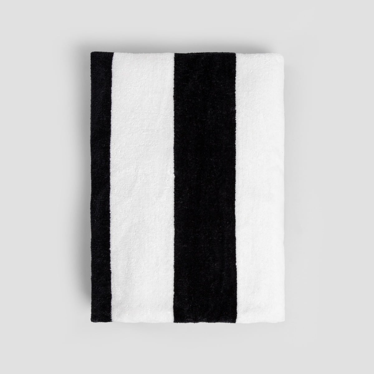 LAWENA Black and White Striped Towel 70x130 cm