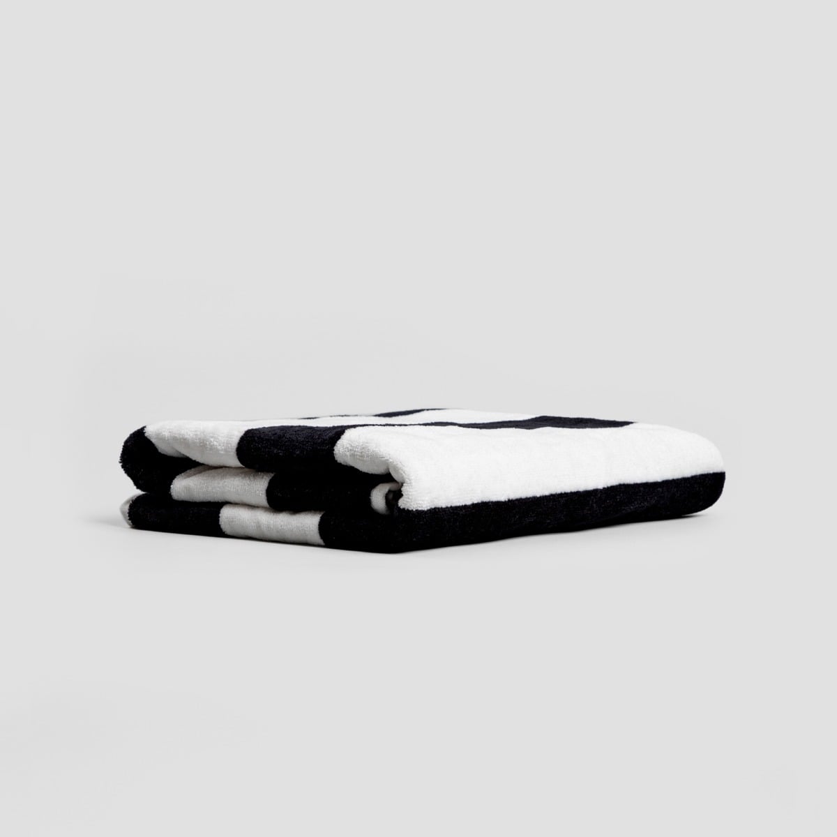 LAWENA Black and White Striped Towel 70x130 cm