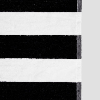 LAWENA Black and White Striped Towel 70x130 cm
