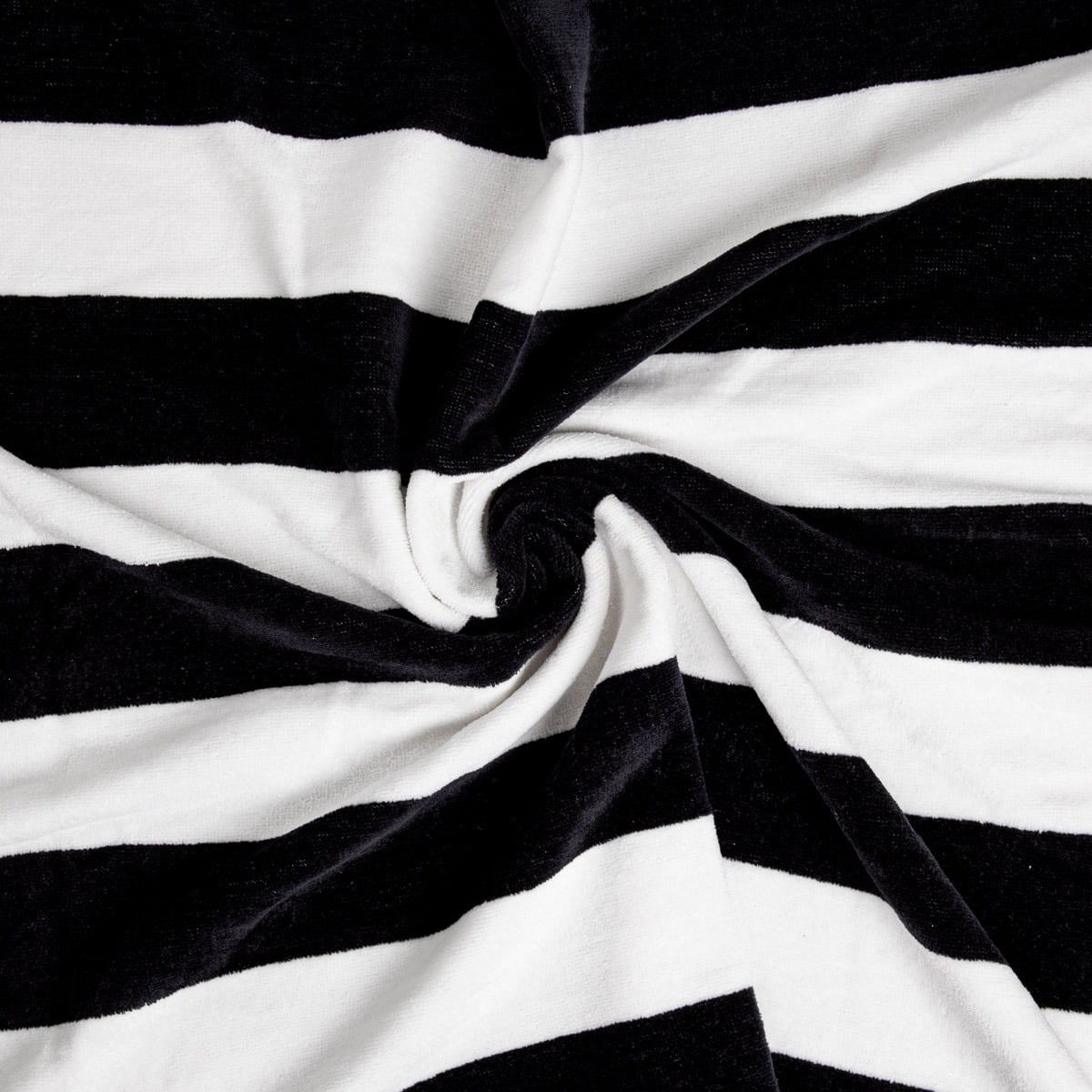 LAWENA Black and White Striped Towel 70x130 cm