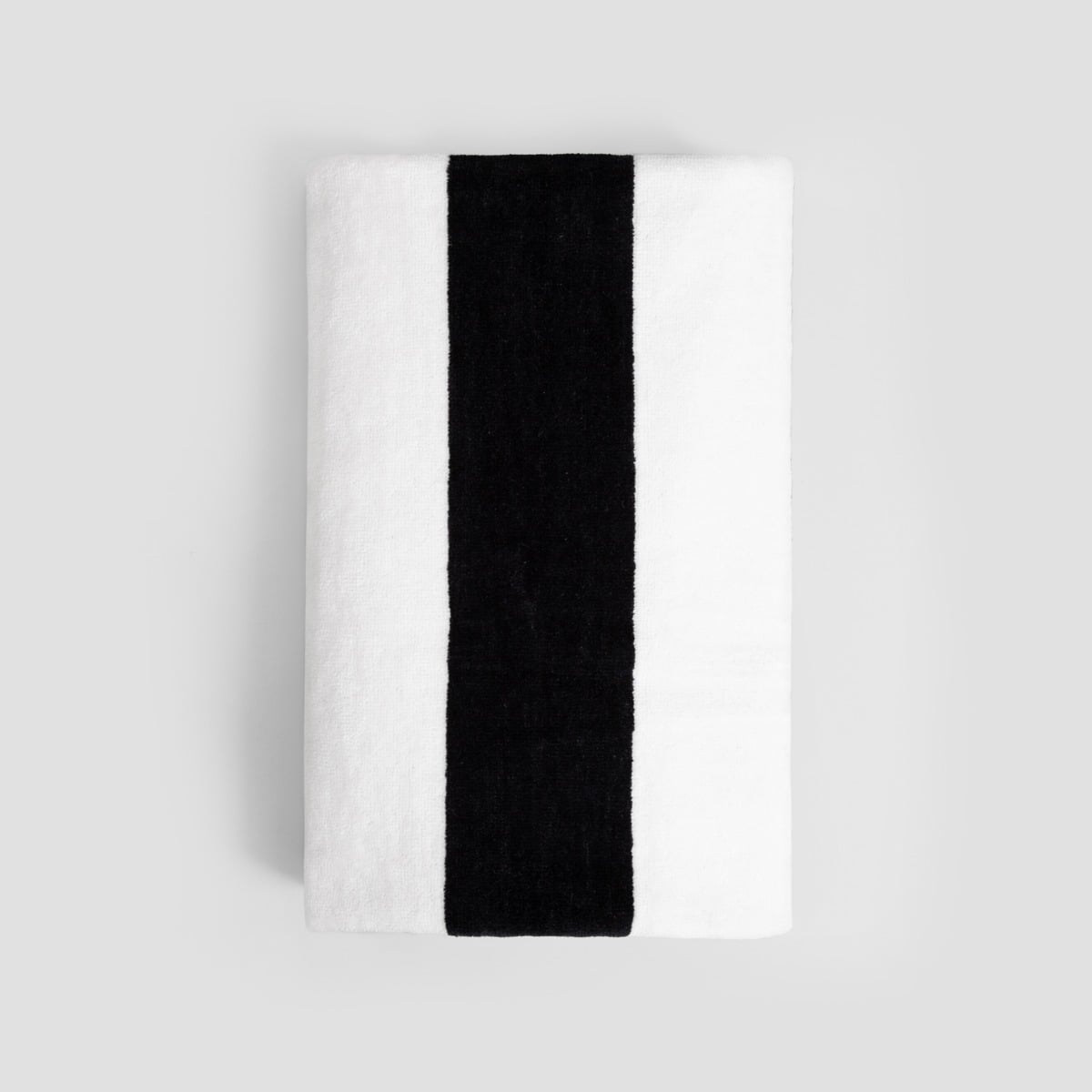 LAWENA Black and White Striped Towel 100x150 cm